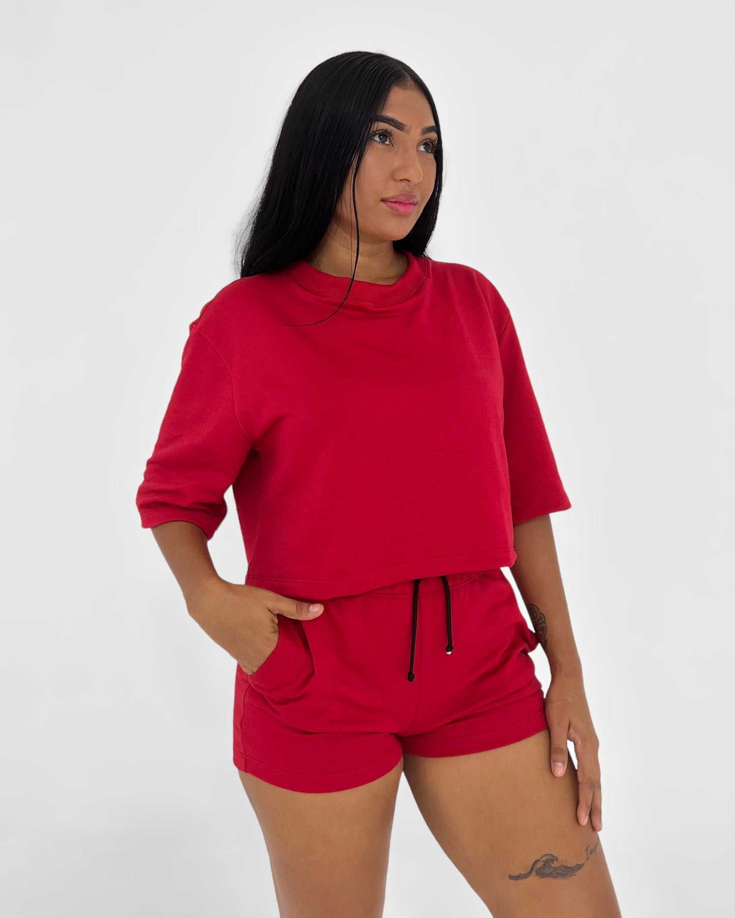 Set Oversize Rojo Dama